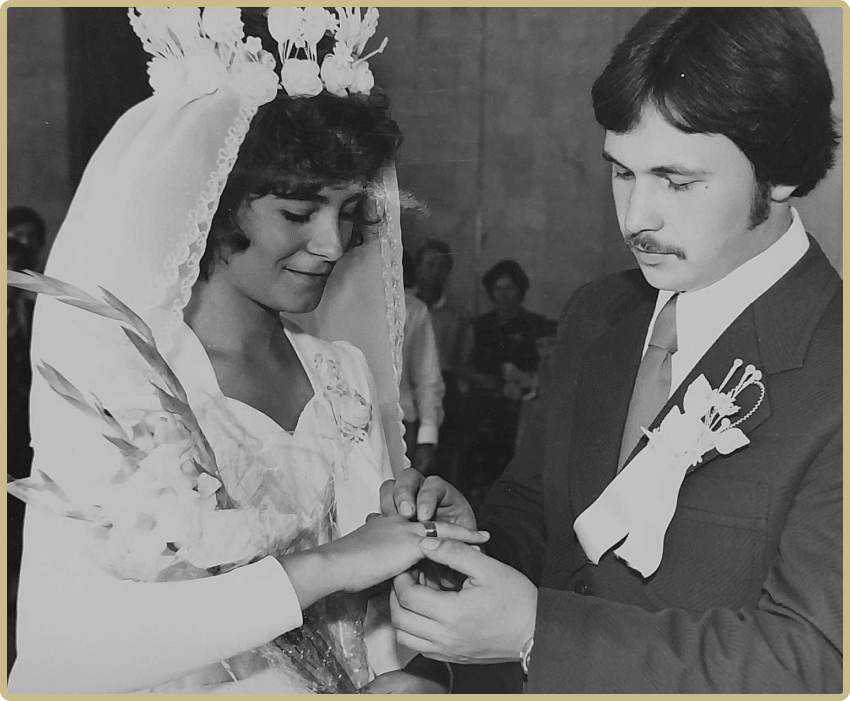 жених и невеста, советская свадьба, обмен кольцами
