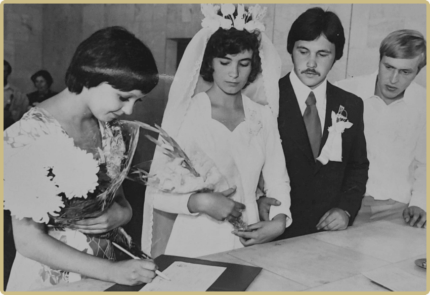 жених и невеста, свадьба СССР, свадьба в 1970-х