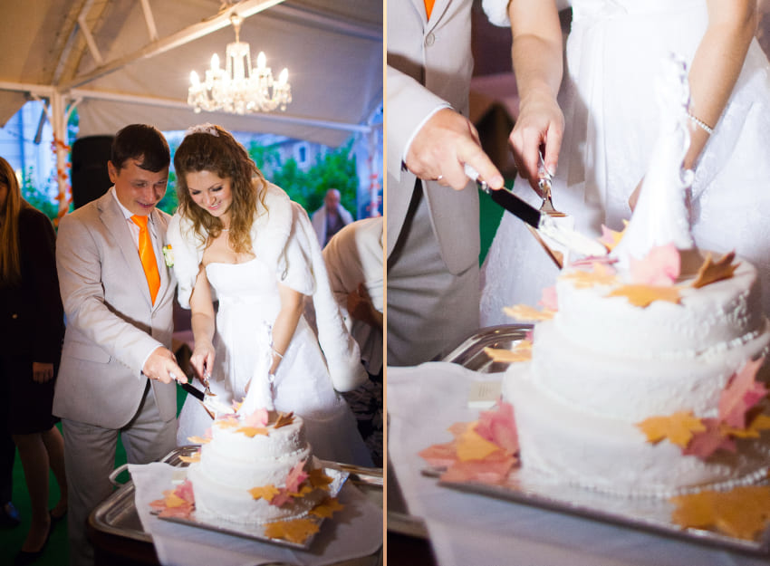 жених и невеста, свадьба, свадебный торт, разрезание торта
