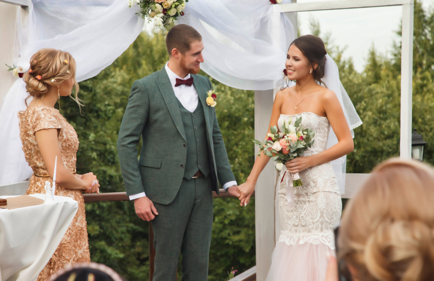 жених и невеста, свадьба, выездная церемония