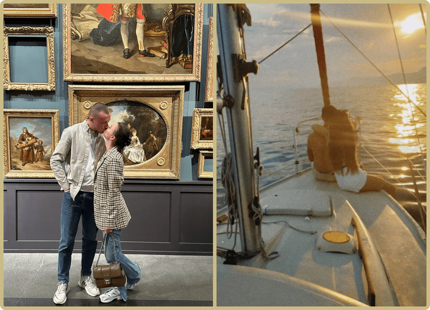 влюбленная пара, музей, яхта