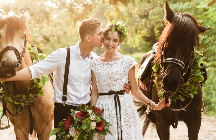 свадебная фотосессия, свадьба лошади, фотосессия с лошадьми